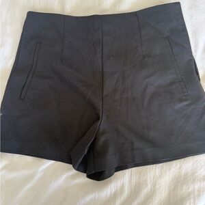 Zara High Waist Black Women's Shorts